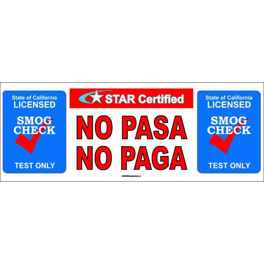 Spanish Banner, No Pasa No Paga SB-STAR33-SP