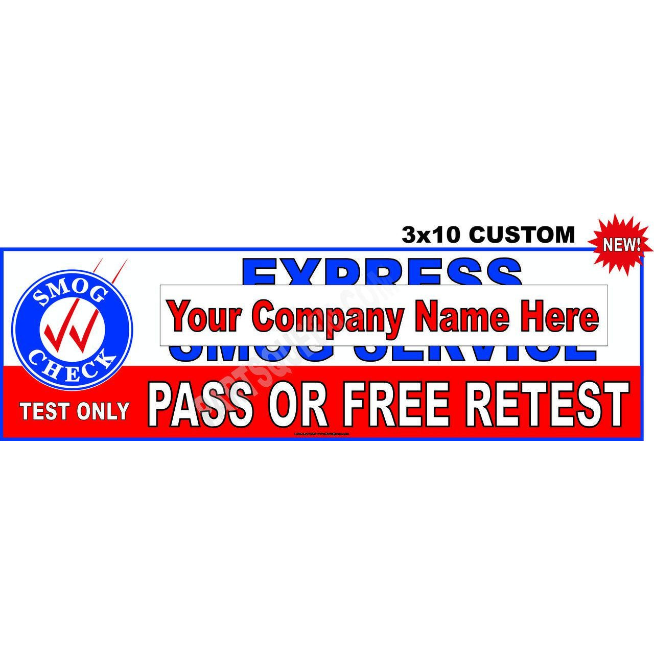 CUSTOM BANNER PASS OR FREE RETEST # SB-997