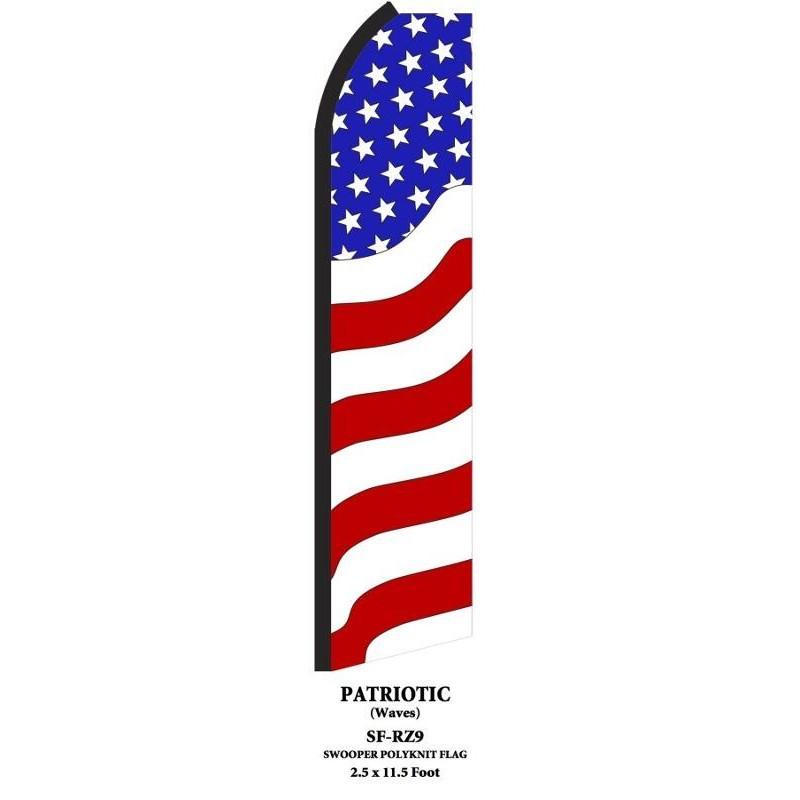 WAVY AMERICAN FLAG SWOOPER FLAG  RZ9