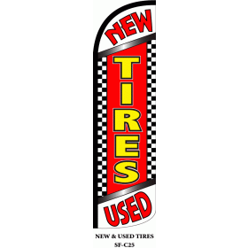 TIRES NEW & USED WINDLESS SWOOPER FLAG # W-SF-C25