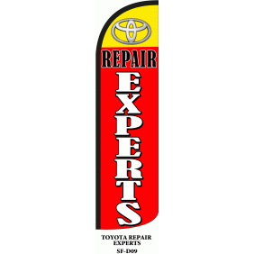 TOYOTA SPECIALISTS WINDLESS SWOOPER FLAG # W-SF-D09