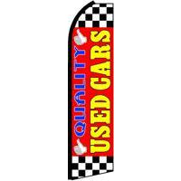 QUALITY USED CARS, RED FLAG & CHECKERED BORDERS