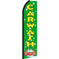 CAR WASH GREEN SWOOPER FLAG #RE7