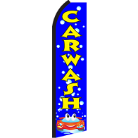 CAR WASH BLUE SWOOPER FLAG #RE8