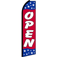 OPEN RED WHITE BLUE SWOOPER FLAG #RQ5