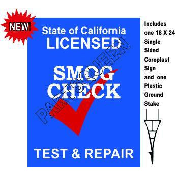Stake Sign Kit Smog Check Test & Repair