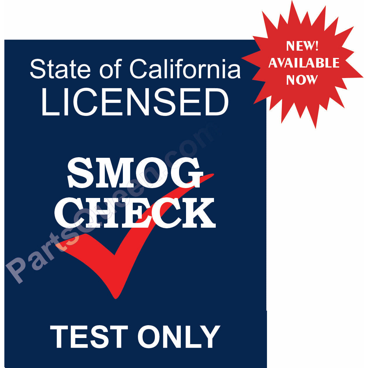 NEW BLUE TEST ONLY SIGN  DSTO