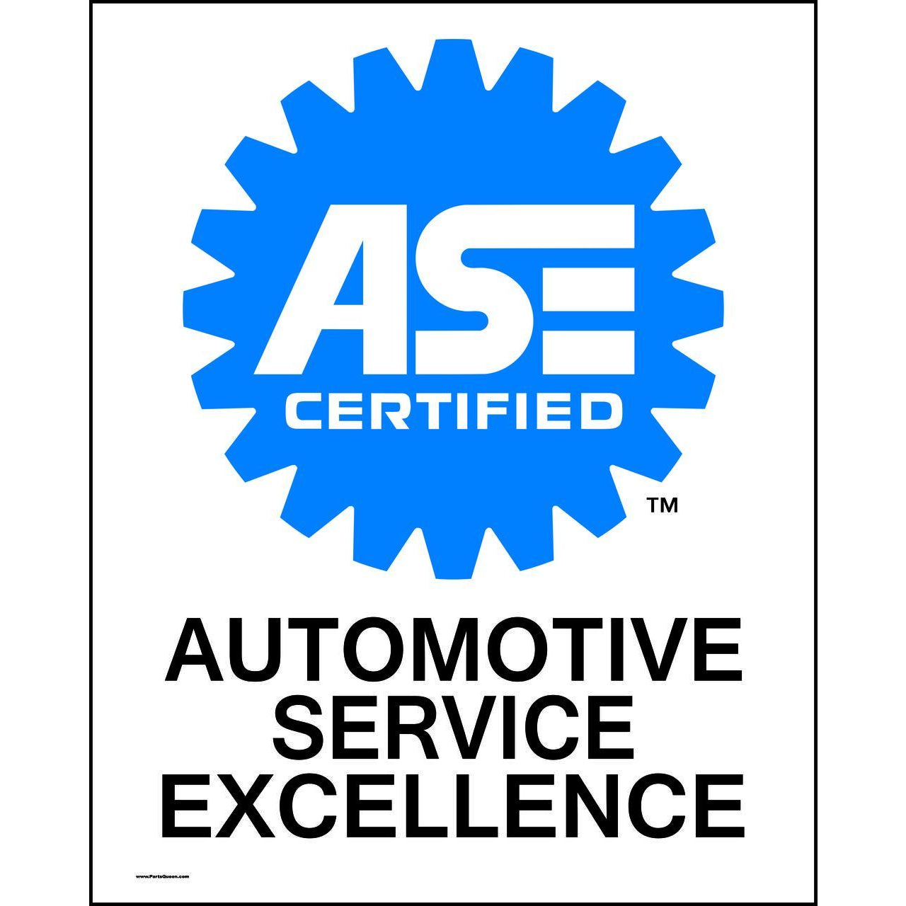 ASE CERTIFIED MECHANICS, 24 X 30 METAL SIGN DS-ASE