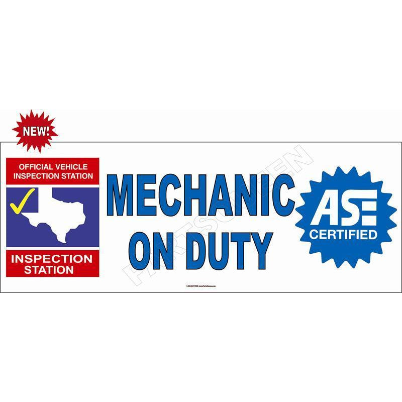 MECHANIC ON DUTY BANNER #TXB2