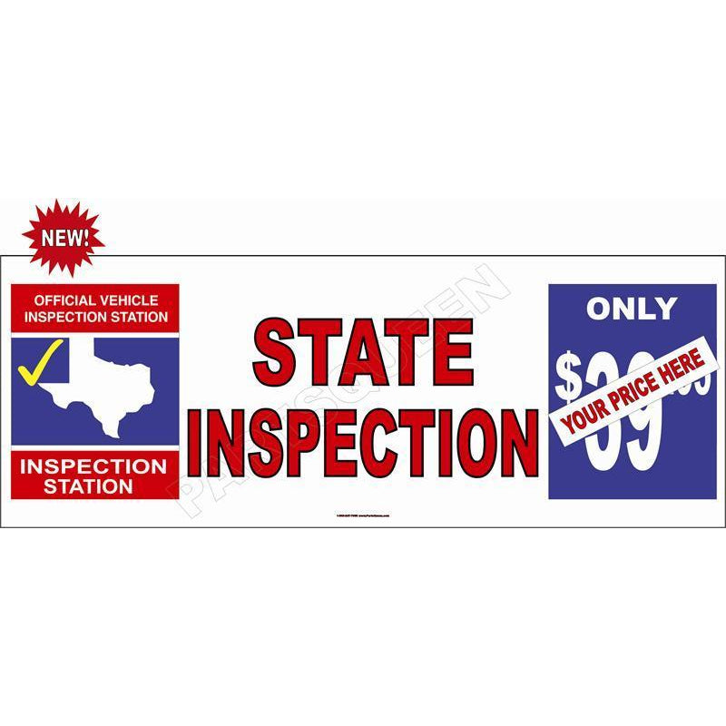 STATE INSPECTION $ BANNER #TXB6