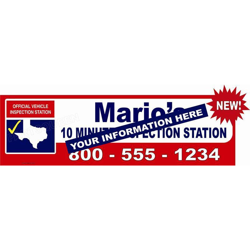 CUSTOM TEXAS INSPECTION BANNER #TXB99