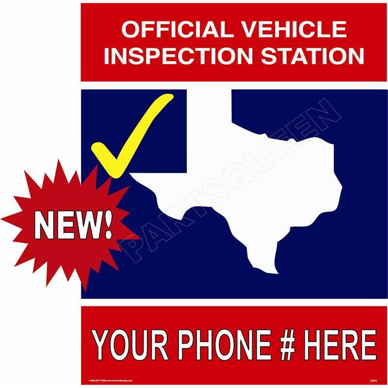 TEXAS STATE INSPECTION SIGN TXS6