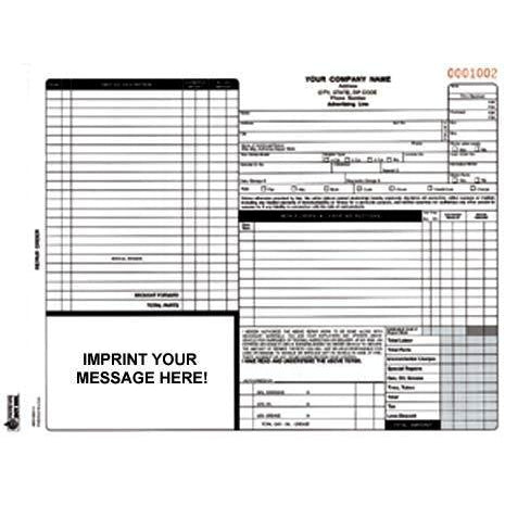 Auto Repair Form - 1000 qty #ARO-682-3