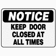 KEEP DOOR CLOSED #N36