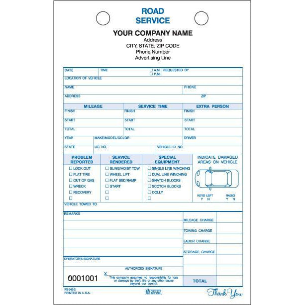 REGISTER FORM 1000QTY #RS-242-3