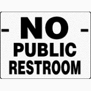 No Public Restroom RS98